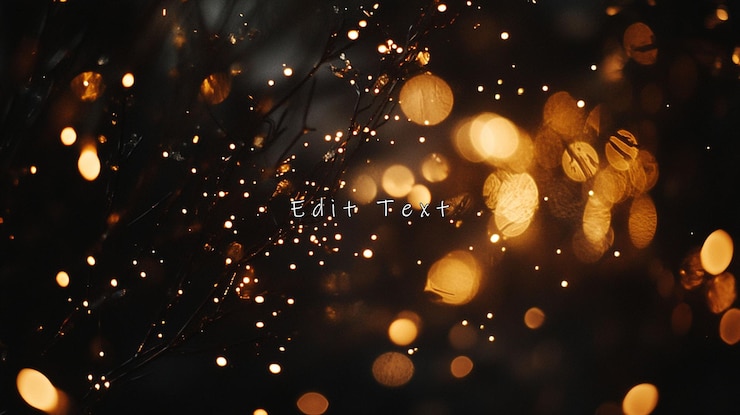 PSD branchi luminosi con luci bokeh di notte