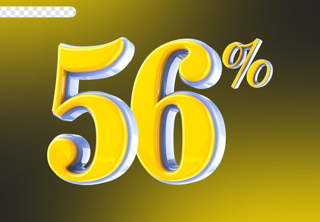 Branco com número amarelo 58 Render 3D