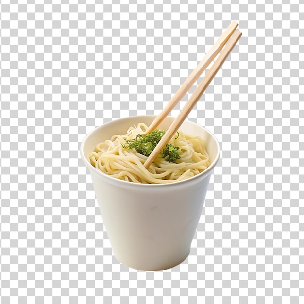 PSD branco em cup noodles em fundo branco 1