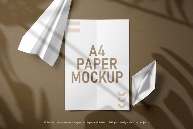 Branding-Briefpapier gefaltetes A4-Papier und Umschlagmodell En