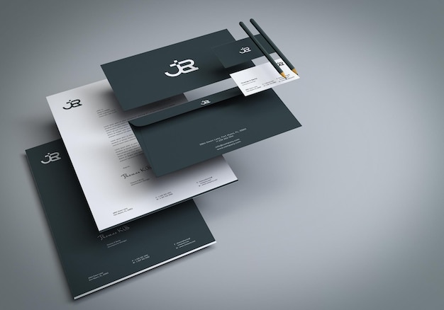 Branding-briefpapier-mockup-präsentation