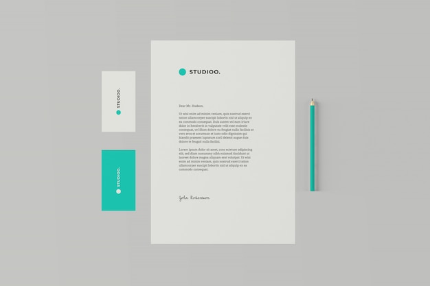 Branding briefpapier modell