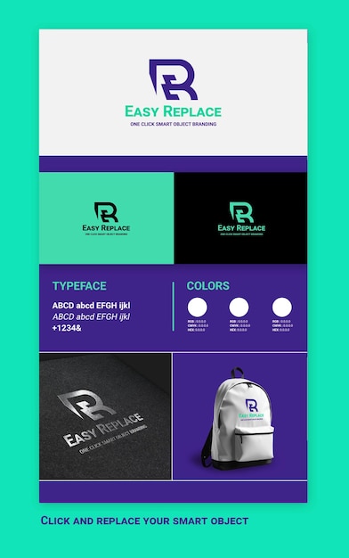 Branding Brilliance em uma única página com Mockups