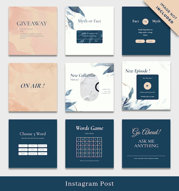 Branding del post su Instagram di Blue Square