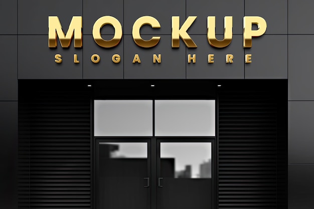 Branding Façade Mockups signe moderne