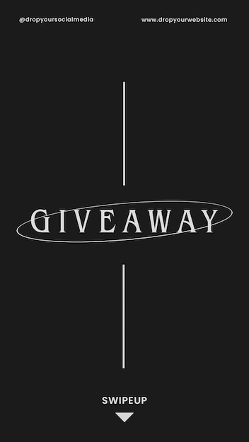 Branding giveaway instagram-geschichten entwurf der psd-vorlage