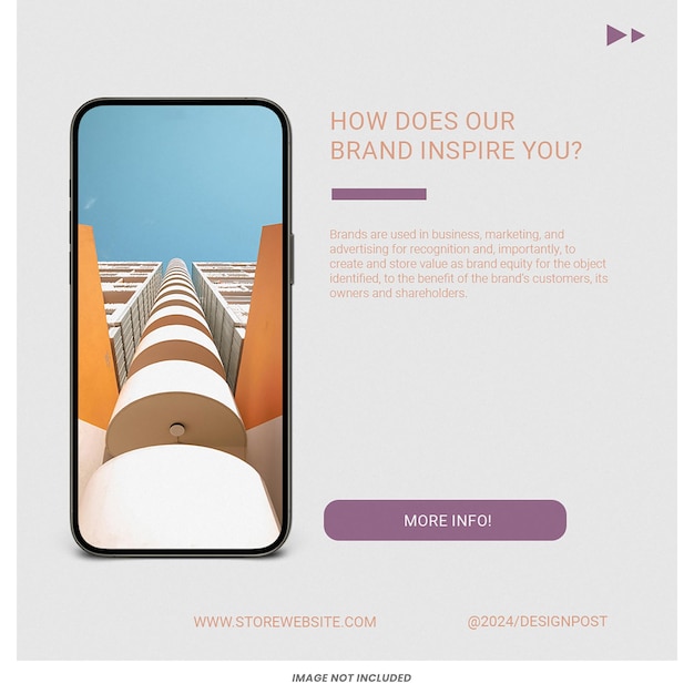 Branding Instagram Post Vorlage psd Design Markenrichtlinien Layout Vorlage