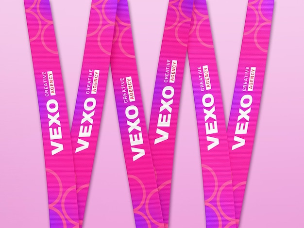 Branding-Mockup für den Lanyard-Id-Kartenhalter