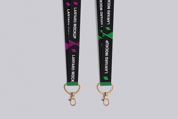 Branding-Mockup für Lanyard-Id-Kartenhalter