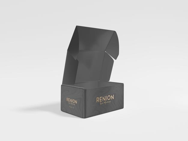 Branding-Mockup für Papierproduktboxen