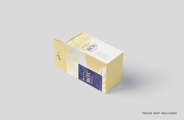 Branding-mockup für schmale quadratische verpackungsboxen