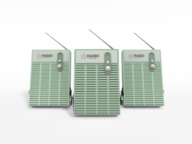 PSD branding-mockup für tragbare radios