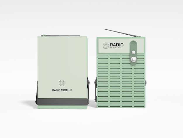 Branding-Mockup für tragbare Radios