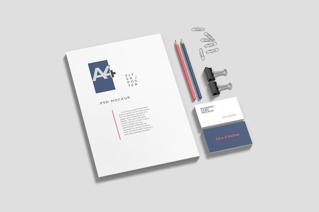Branding Mockup High Angle View