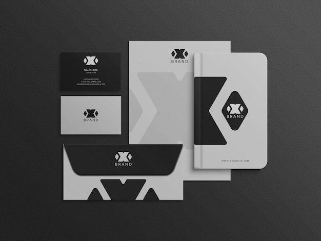 Branding Stationery Mockup logo presentazione