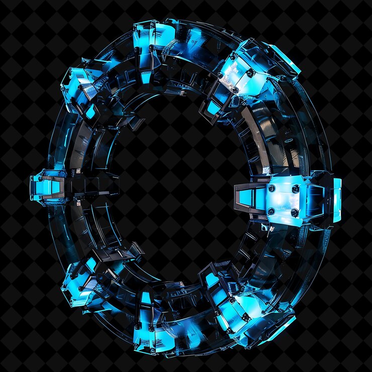 PSD brane theory gate con dimensiones más altas y acero blue bran png y2k colección de colores de neón de forma