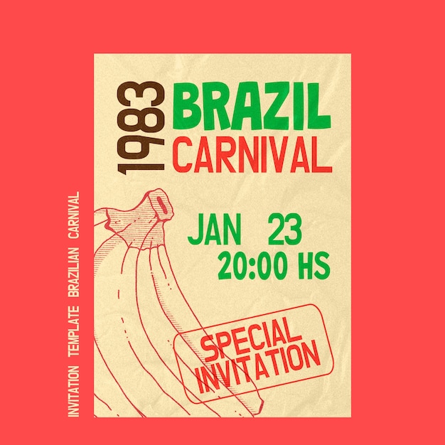 PSD brasilianische karnevalseinladungsvorlage