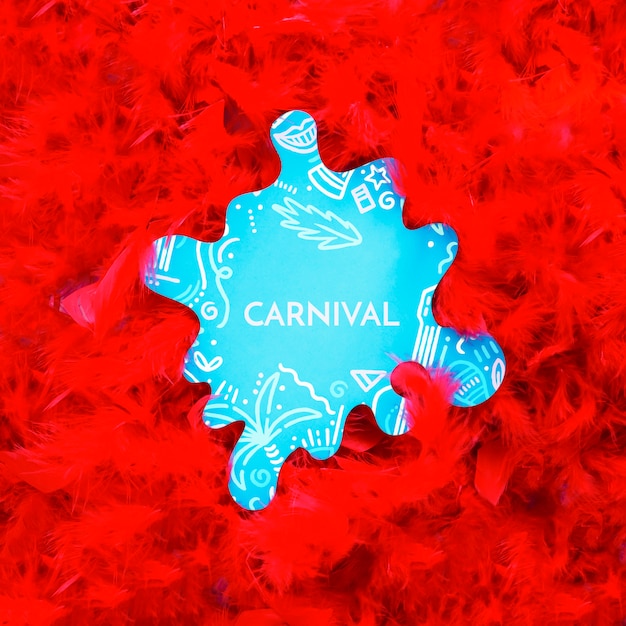 PSD brasilianische karnevalsfedern mit ausschnitt