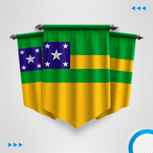 PSD brasilianische staatsflagge sergipe