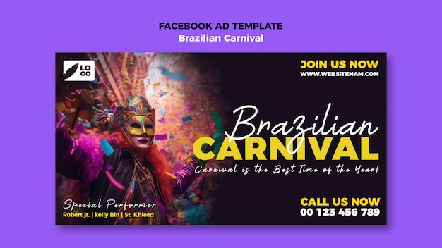 Brasilianisches karneval-vorlage-design