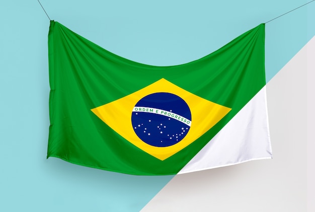 PSD brasilien-flaggenkonzeptmodell