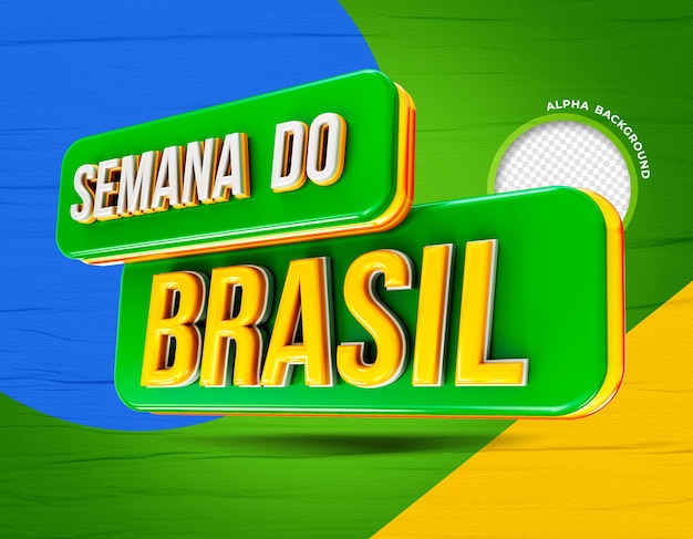 Brasilien woche 3d-rendering