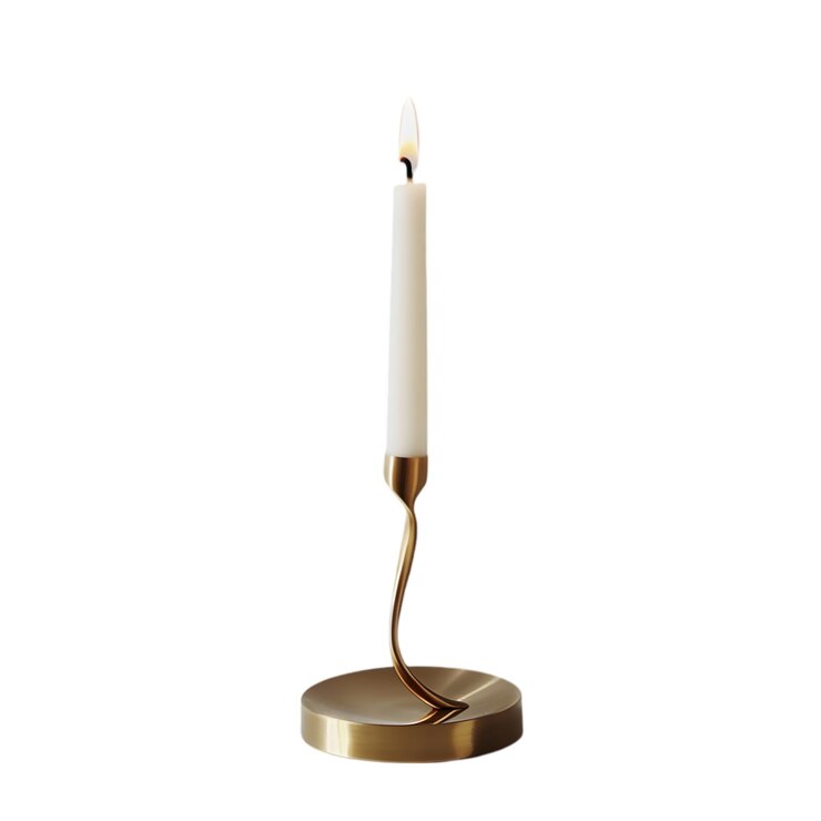 PSD brass candlestick holder