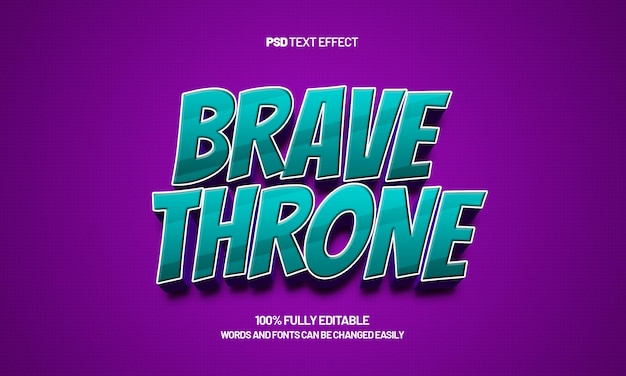 brave throne editable text effect with a knight and king text effect