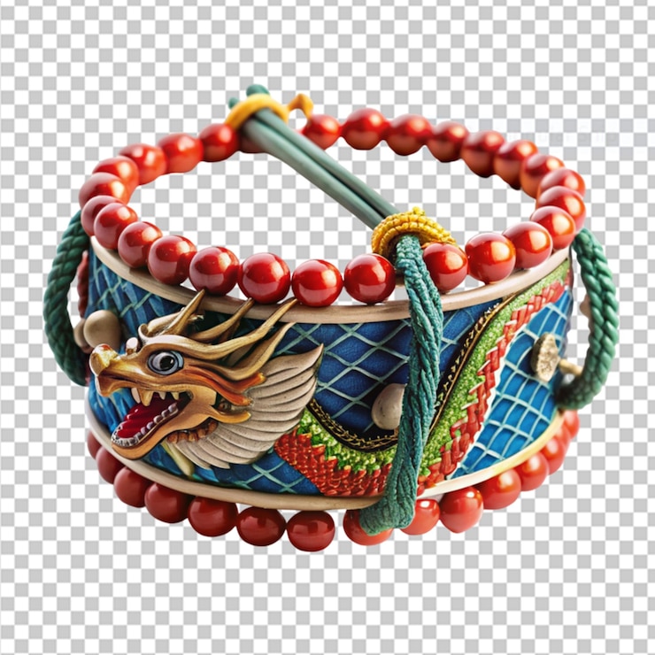 PSD brazalete del baterista del barco del dragón en un fondo transparente