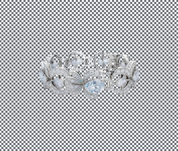brazalete de diamantes de lujo aislado sobre un fondo transparente