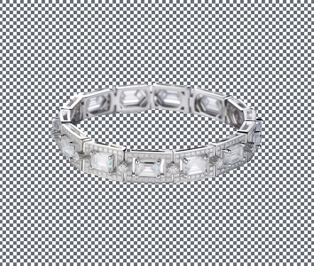 brazalete de diamantes de lujo aislado sobre un fondo transparente