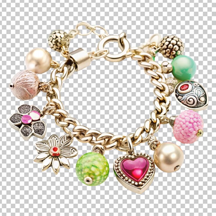 PSD brazalete de encanto elegante fondo transparente