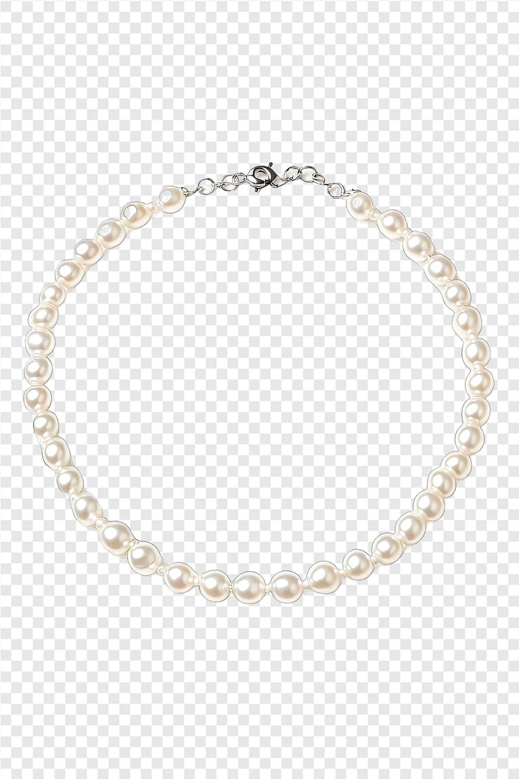 PSD un brazalete de oro con perlas y diamantes en un fondo transparente