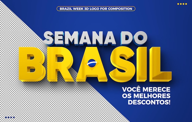 Brazil week 3d logo você merece os melhores descontos