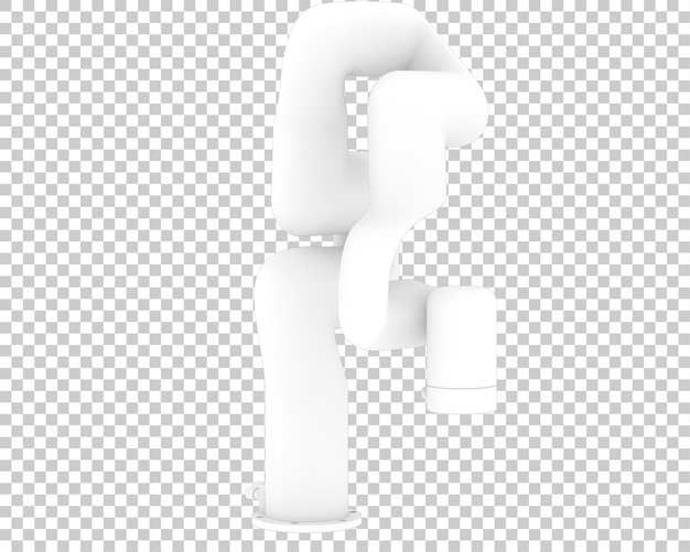 Brazo de robot aislado sobre fondo transparente Ilustración de renderizado 3d