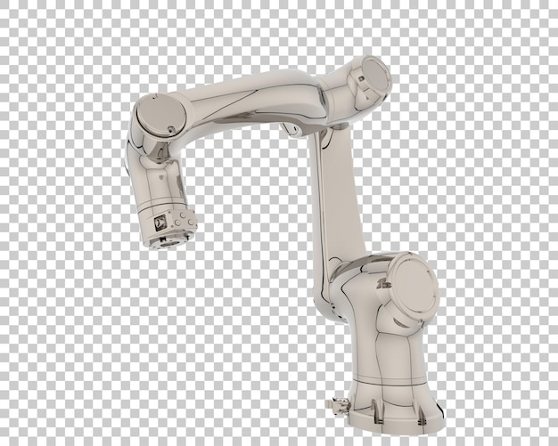 PSD brazo de robot aislado sobre fondo transparente ilustración de renderizado 3d