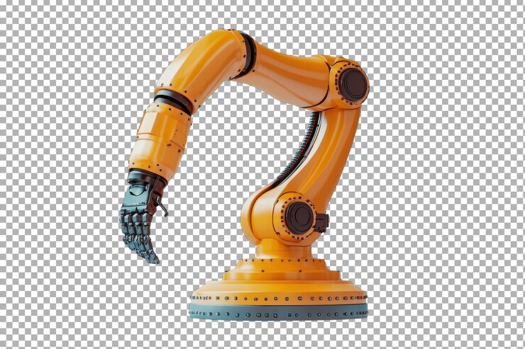 PSD brazo robótico industrial realizando tareas de precisión en una instalación de fabricación durante el día