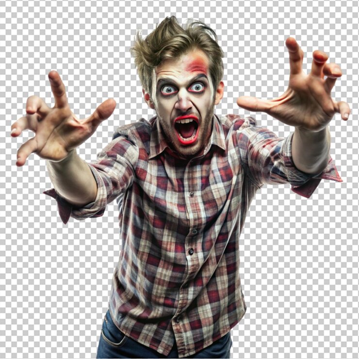 PSD los brazos de halloween extendidos como un zombie