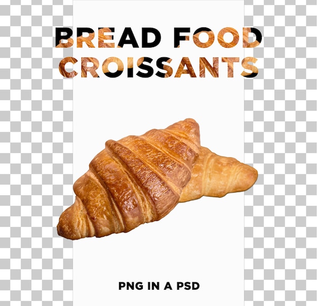 BREAD FOOD CROISSANTS PNG in un PSD