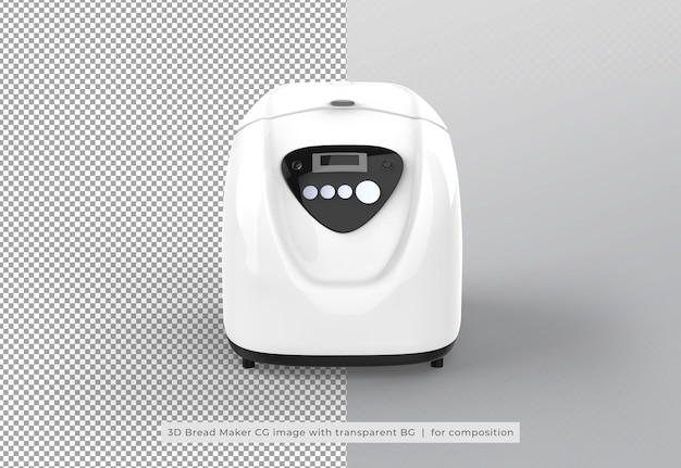 bread maker in 3d rendering isolated