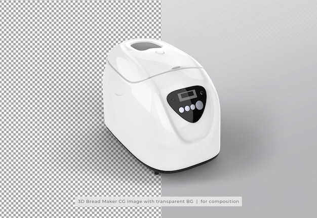 bread maker in 3d rendering isolated