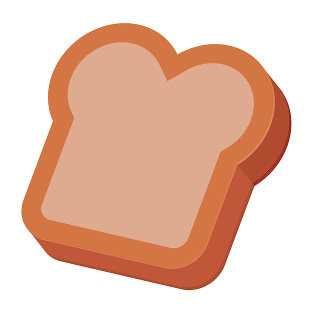 Bread slice game icon illustration