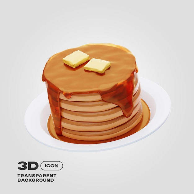 Breakfast Lunch Dishes 3D Icon PNG Template