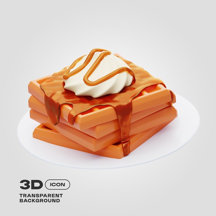 PSD breakfast lunch dishes 3d icon png template
