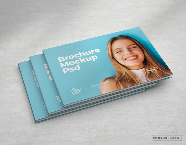 PSD breiter broschürenmodellkatalog, magazin und broschürencover