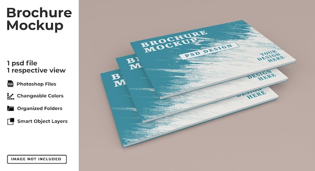 Breites Journal oder Broschürenmodellvorlage