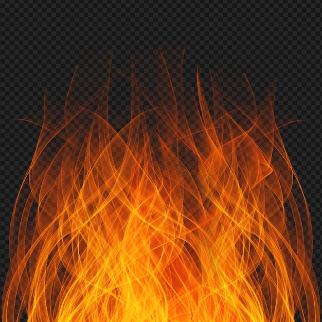 Brennende realistische Feuerflammen