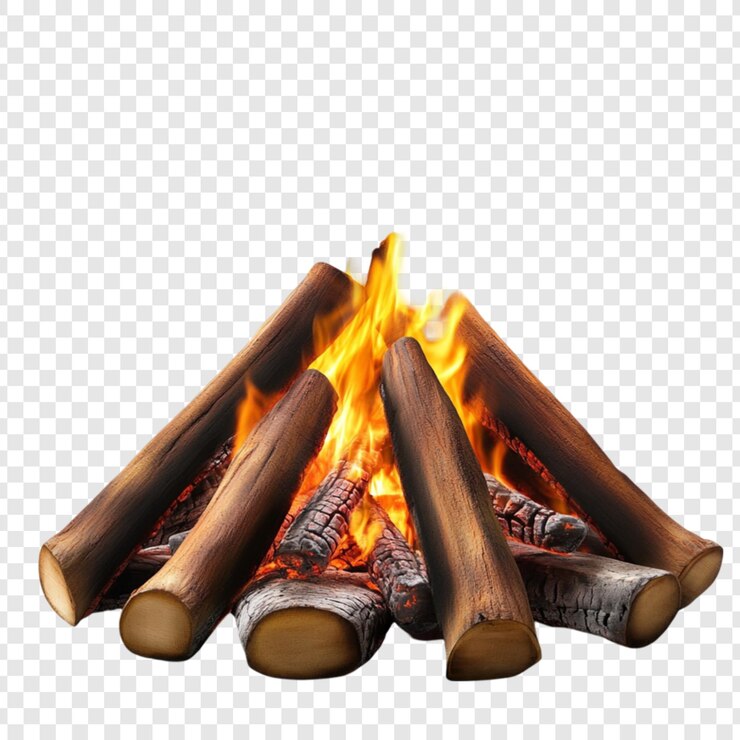 PSD brennende stämme lagerfeuer feuer flammen holz wärme