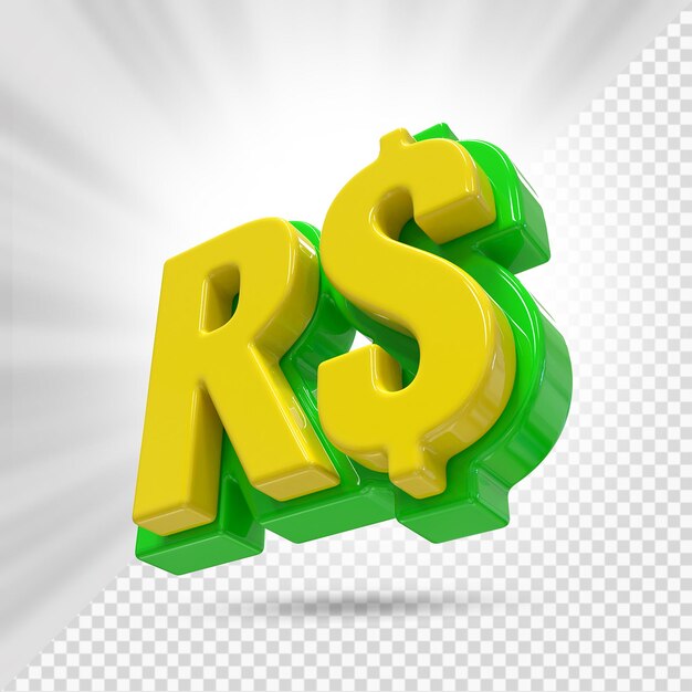 PSD brésil réel rendu 3d