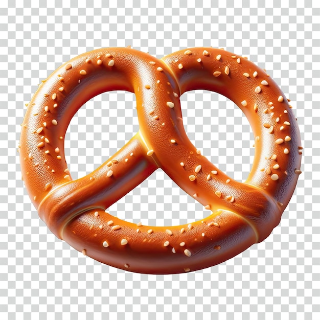 PSD un bretzel croustillant avec un fond transparent.